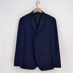 HUGO BOSS Sport Coat Blazer with Vest Virgin Wool Two Button Blue Men's 40R